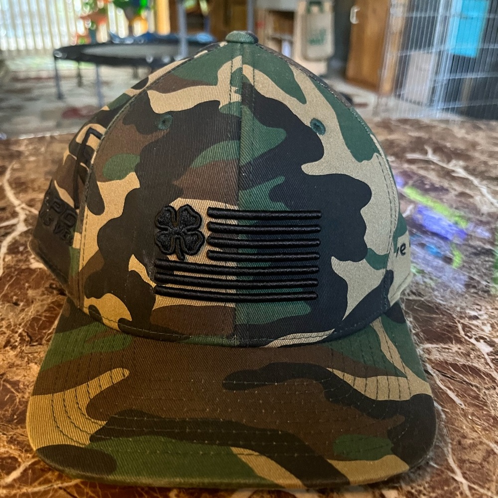 Black clover golf hat
